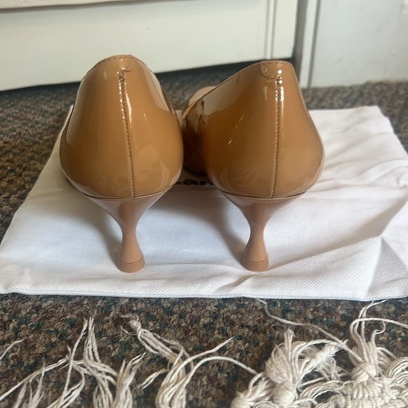 LARROUDE Patent Leather Michelle Lo stiletto Pumps shoes 6.5M - Picture 6 of 9